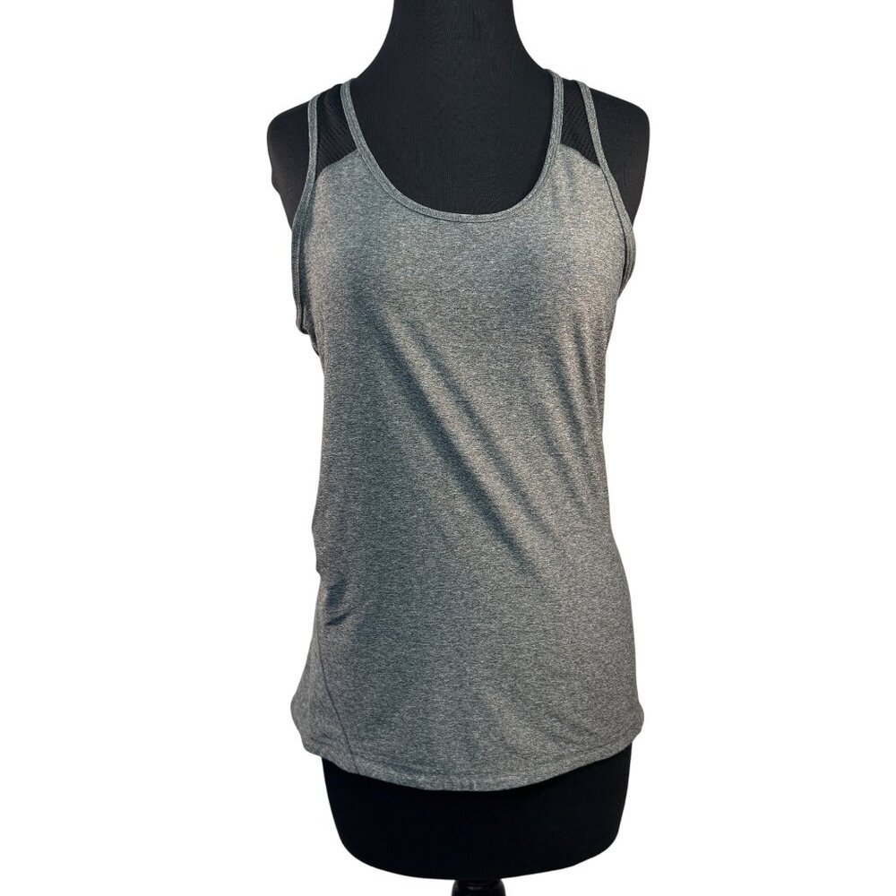 Adidas Womens Racerback Tank Top Gray Size Medium Athletic